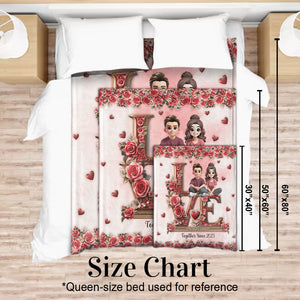I Love You Forever - Personalized Couple Blanket