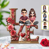 Love Between Us - Personalized Couple Custom Shaped Acrylic Plaque