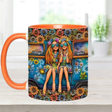 Soul Sisters Journey: Peace & Wanderlust - Personalized Hippie Accent Mug