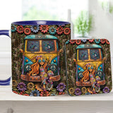 Awesome Caravan - Personalized Hippie Accent Mug