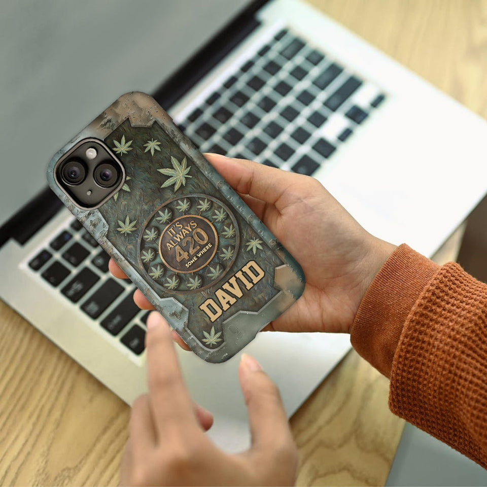 It's Always 420 - Personalized Weed Full Print Phone Case