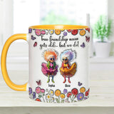True Fiendship Never Gets Old... But We Do! - Personalized Bestie Accent Mug