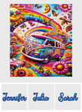 Awesome Bus - Personalized Hippie Blanket