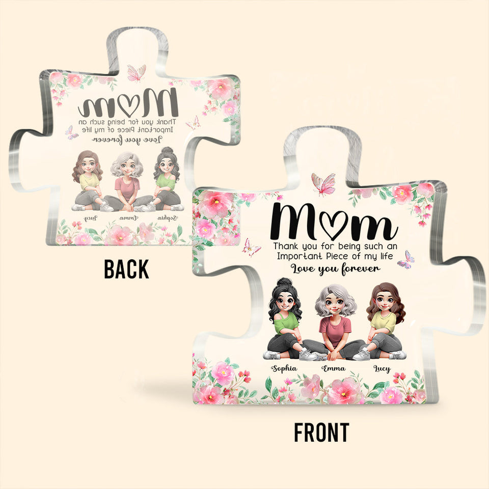 Important Of My Life - Personalized Mother Custom Shaped Acrylic Plaque