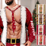 Hohoho I'm Your Santa - Personalized Couple Ugly Sweater