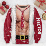 Hohoho I'm Your Santa - Personalized Couple Ugly Sweater