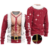 Hohoho I'm Your Santa - Personalized Couple Ugly Sweater