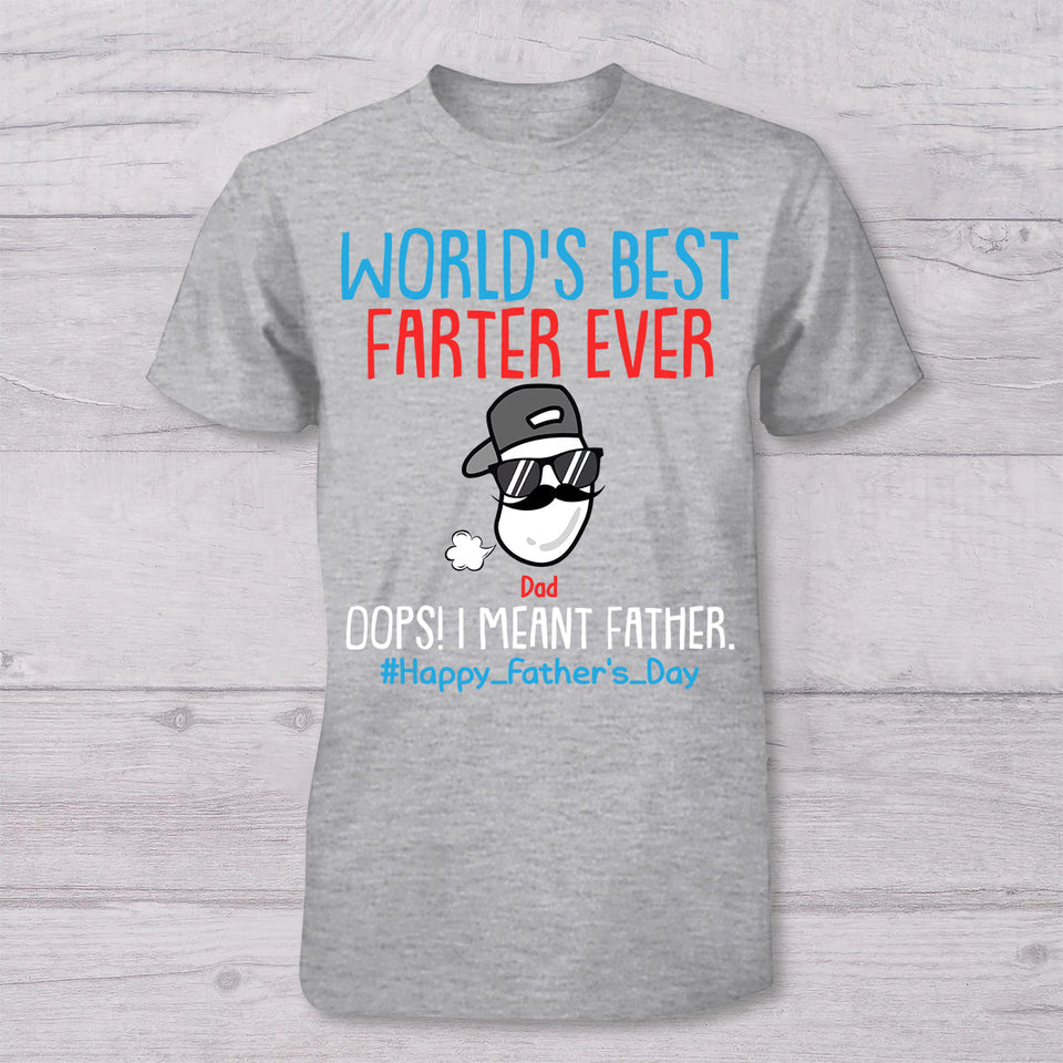 World's Best Farter In Training Farter - Personalized Father T-shirt And Baby Onesie