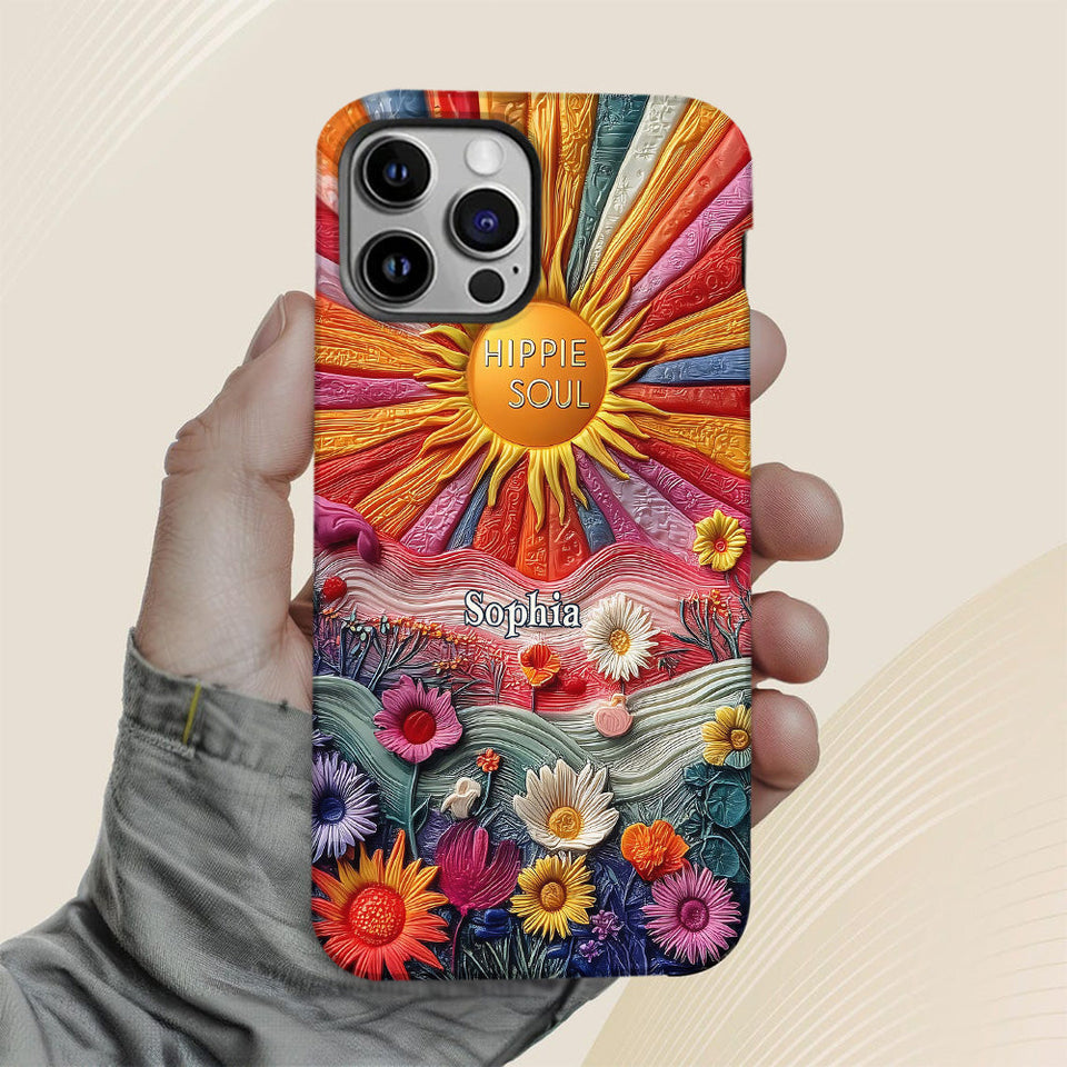 Hippie Soul - Personalized Hippie Full Print Phone Case
