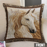Love Horses - Personalized Horse Throw Pillow
