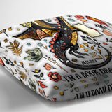 I'm Not A Book Worm I'm A Book Dragon - Personalized Book Throw Pillow