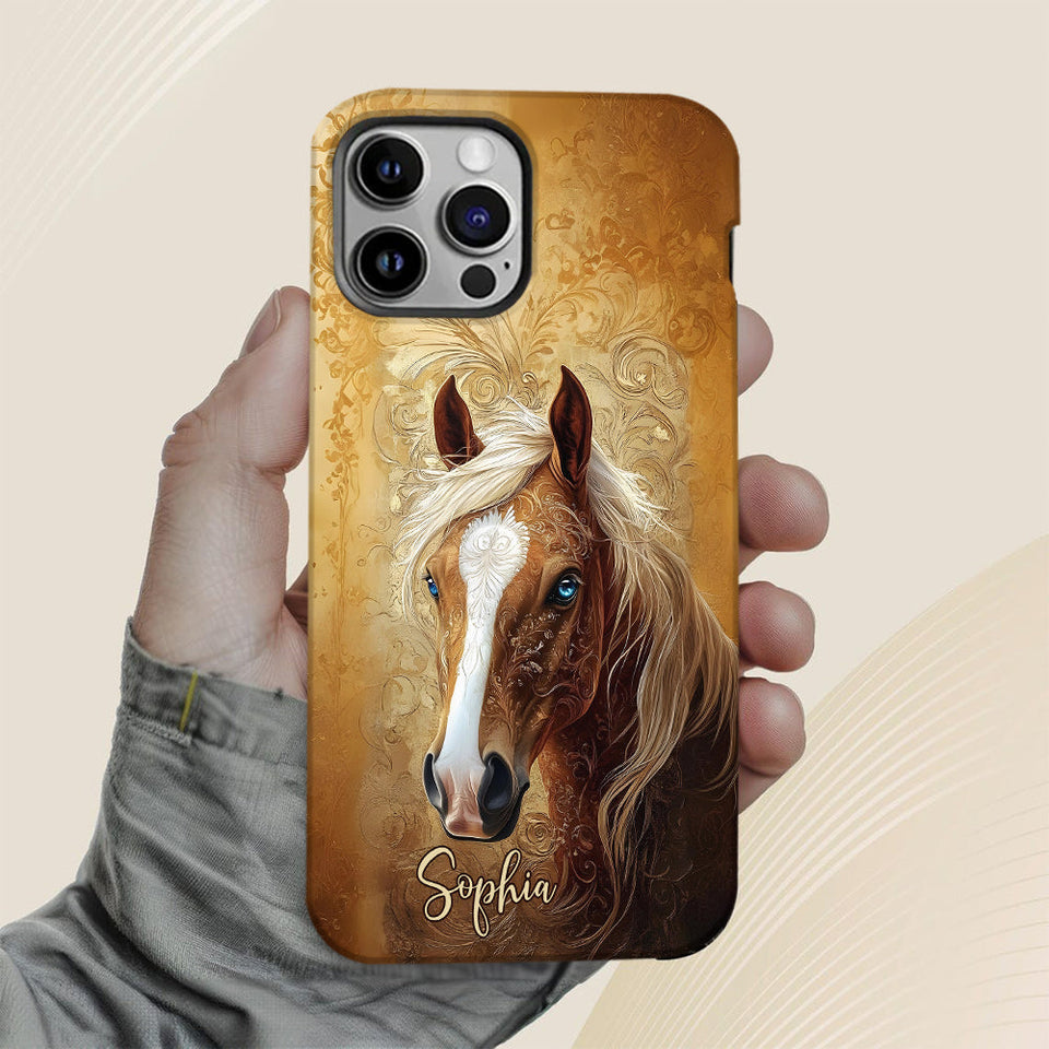 Love Horses - Personalized Horse Full Print Phone Case