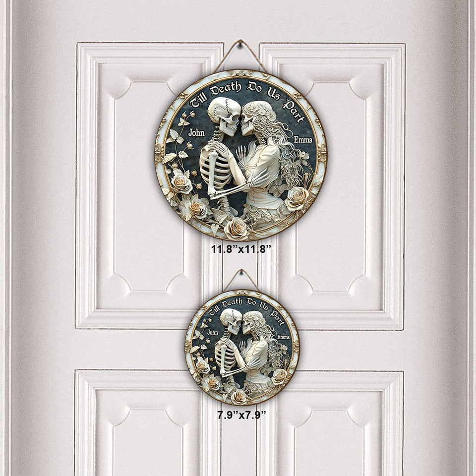 You And Me We Got This - Personalized Skull Round Wood Sign