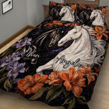 Love Horses - Personalized Horse Quilt Set