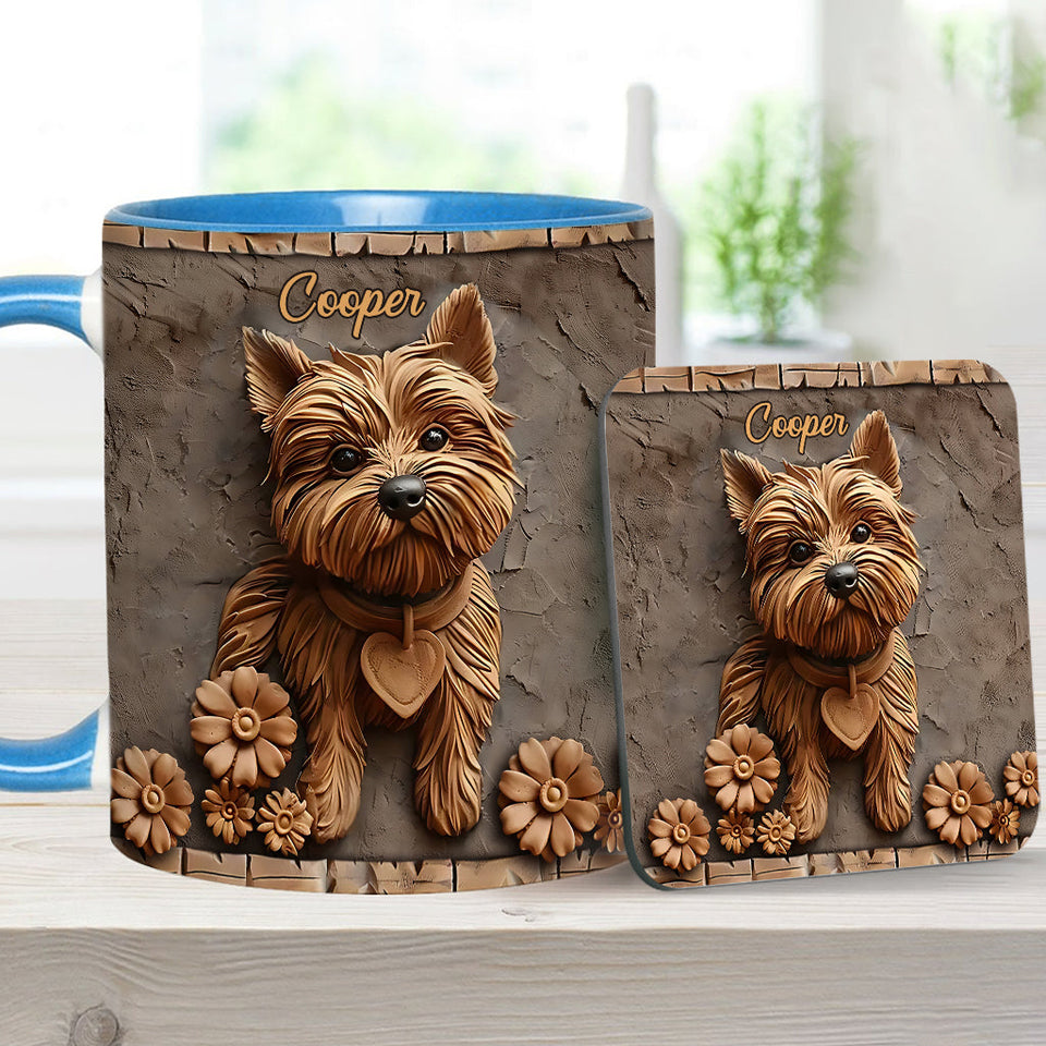 Cute Yorkshire Terrier - Personalized Dog Accent Mug