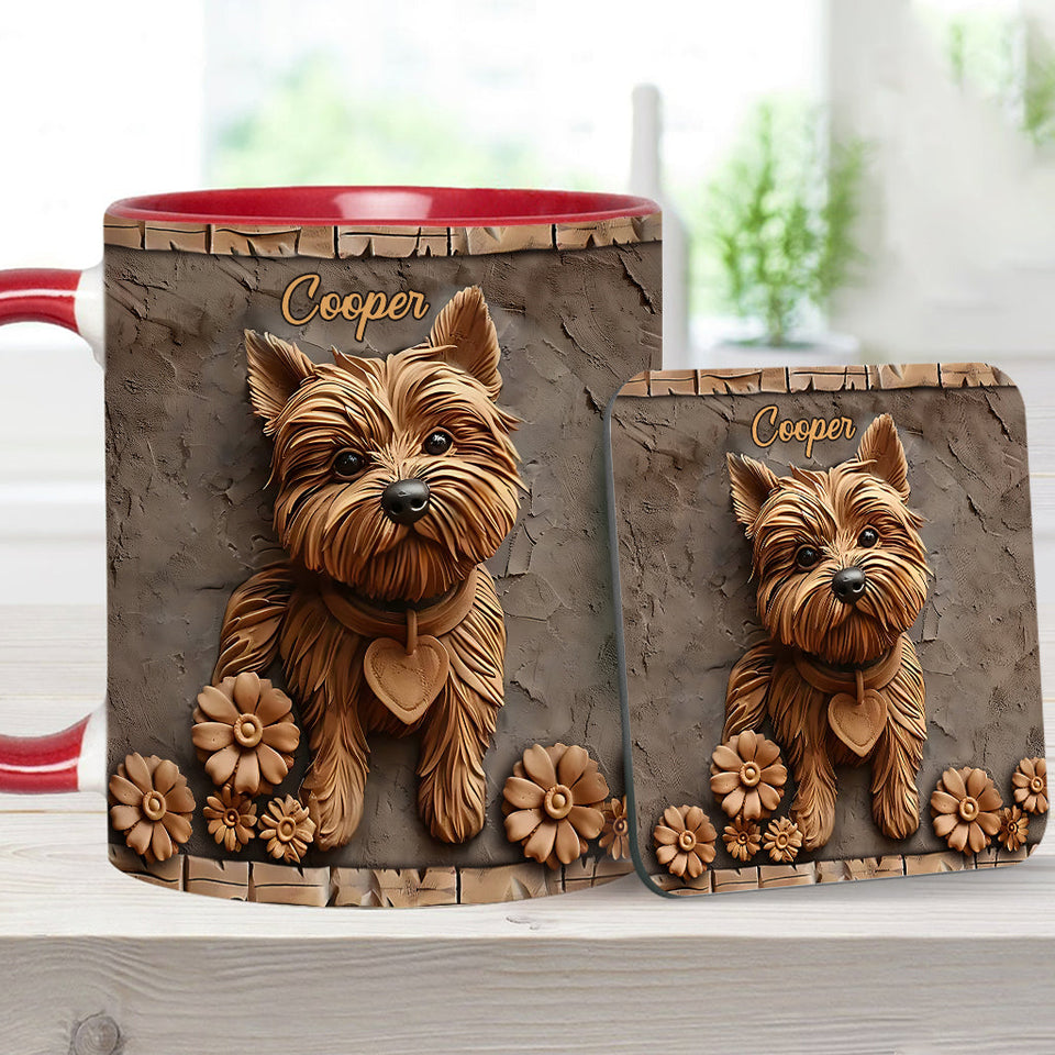 Cute Yorkshire Terrier - Personalized Dog Accent Mug
