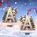 Reindeer Family - Personalized Family Ornament