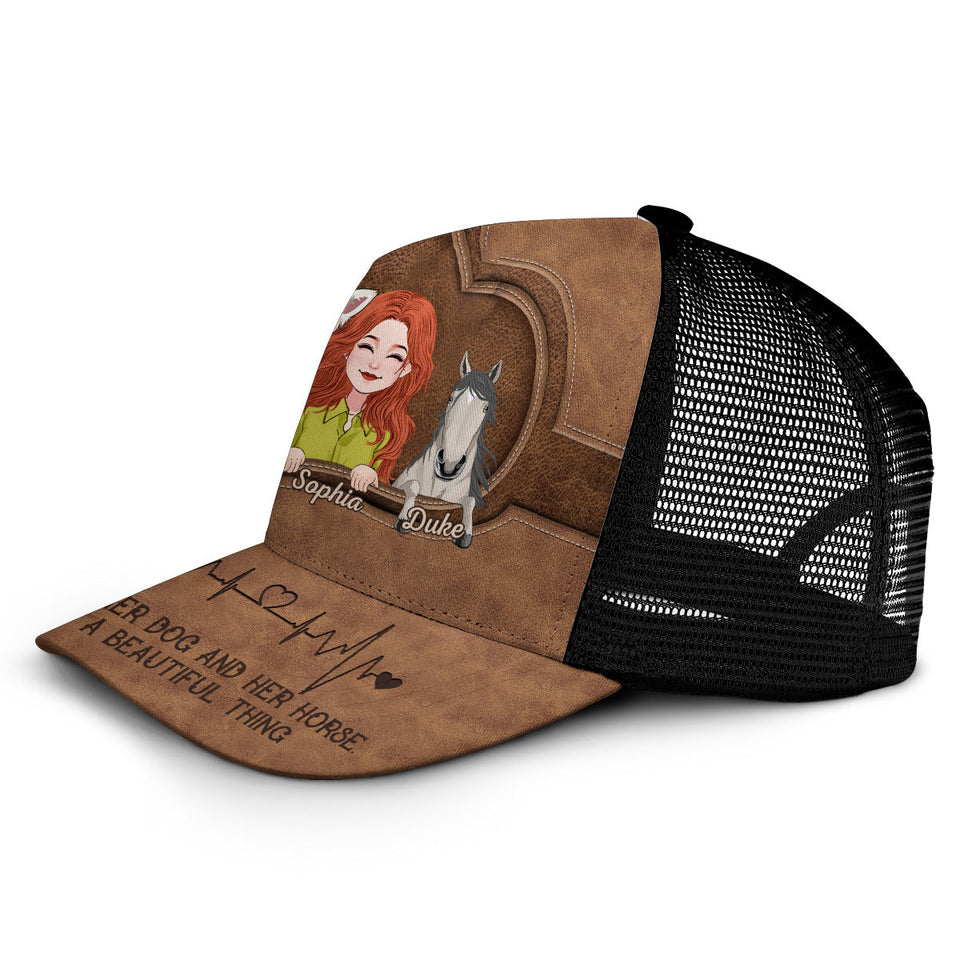 What A Beautiful Thing - Personalized Horse Trucker Hat
