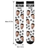 No Pain No Gain - Personalized Fitness Socks