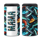Reel Cool Dad - Fishing gift for dad, grandpa, him, husband - Personalized Can Cooler