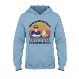 Never Underestimate An Old Man With His Cats - Personalized Cat T-shirt & Hoodie