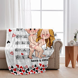 If I Wrote You A Love Song - Personalized Couple Blanket