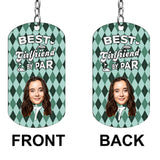 Best Dad By Par - Golf gift for dad, him, boyfriend, husband, grandpa - Personalized Stainless Steel Keychain