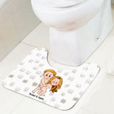 I Hope Your Day Is As Nice As Your Butt - Personalized Couple Bathroom Curtain & Mats Set