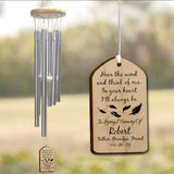 Hear The Wind And Think Of Me - Memorial gift for loss of  - Personalized Wind Chime