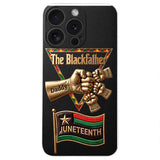 The Blackfather - Personalized Father 3D Embossed Leather Phone Case