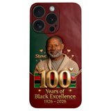 100 Years Of Black Excellence - Personalized African American Leather Phone Case
