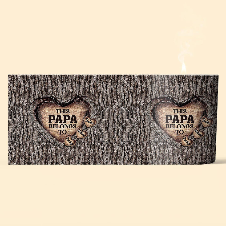 Dad's Heart - Gift for dad, grandma, grandpa, mom, uncle, aunt, brother, sister - Personalized Candle With Wooden Lid
