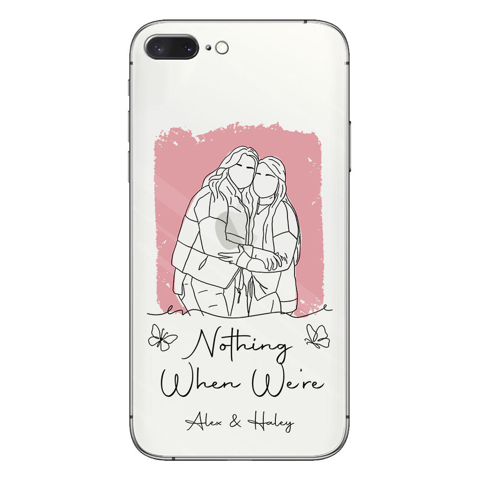 Nothing Makes Sense When We're Apart - Personalized Bestie Clear Phone Case