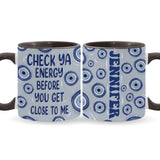Check Ya Energy - Personalized Witch Accent Mug