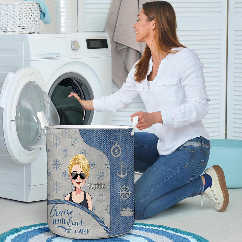Cruise Hair Don't Care - Personalized Cruising Storage Basket