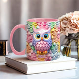 Colorful Owl - Personalized Owl Accent Mug