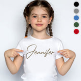 Custom Name - Personalized granddaughter Embroidered T-shirt