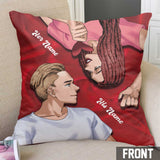 You're My Happy Place - Personalized Couple Throw Pillow