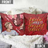You're My Happy Place - Personalized Couple Throw Pillow