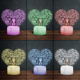 International Language - Personalized Mother's Day Mother Shaped Plaque Light Base