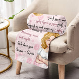 Love Name Blanket - Gift for mom, grandma, aunt, granddaughter, daughter - Personalized Blanket