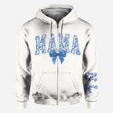 Blue & Pink Floral Toile Mama, Grandma - Personalized Mother All Over Shirt