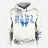 Blue & Pink Floral Toile Mama, Grandma - Personalized Mother All Over Shirt