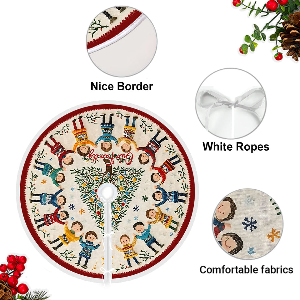 Our Family - Personalized Family Tree Skirt