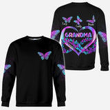Grandma's Butterflies - Personalized Grandma All Over Shirt
