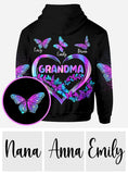 Grandma's Butterflies - Personalized Grandma All Over Shirt
