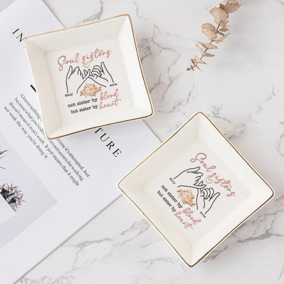 Soul Sisters Pinky Promise - Personalized Bestie Jewelry Dish