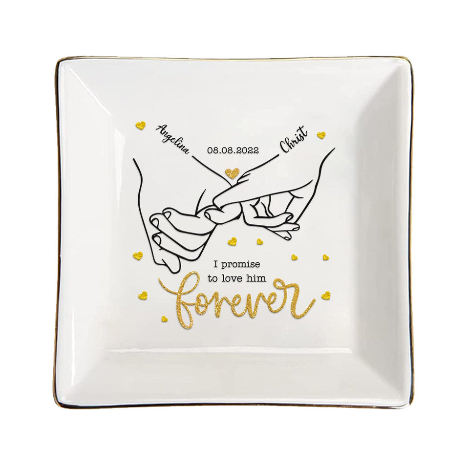 I Promise - Personalized Couple Jewelry Dish