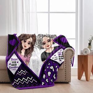 Grandma And Grandchildren - Personalized Mother's Day Grandma Blanket