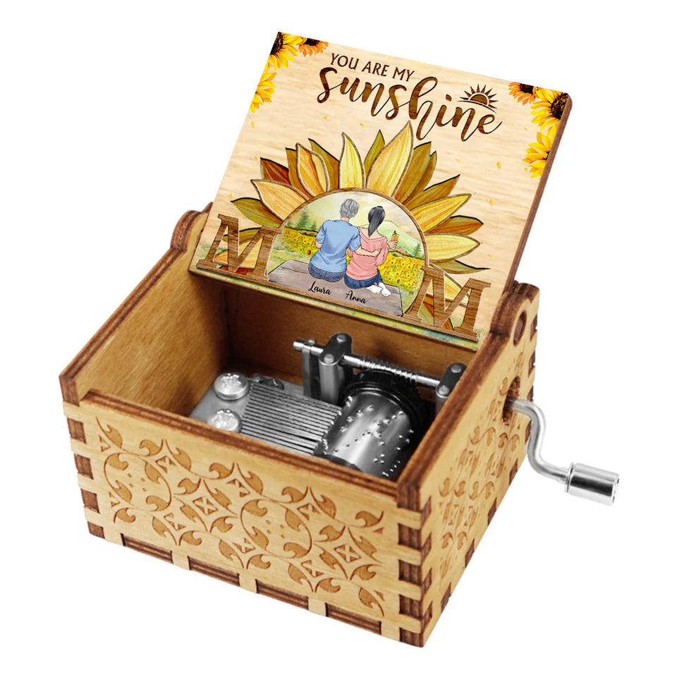You Are My Sunshine - Personalized Mother Hand Crank Music Box